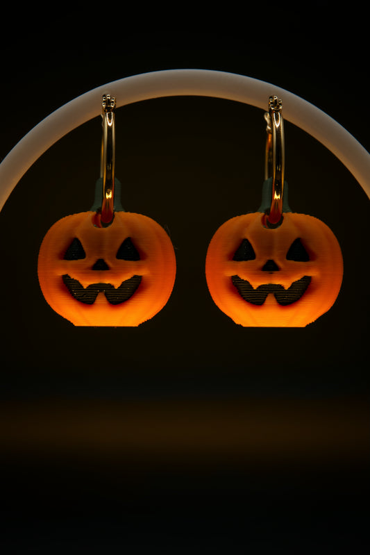 Boucles d'oreilles Citrouille Halloween